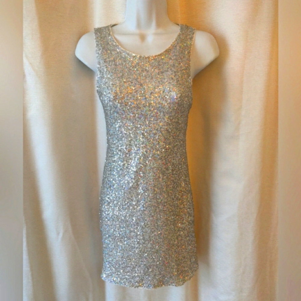Bandage bodycon party sequin mini cut out back dress - perfect for New Year's!